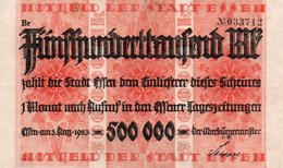 GERMANY 500000 MILION MARK 1923 -NOTGELD DER STADT ESSEN-XF+AUNC - Zwischenscheine - Schatzanweisungen