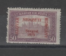 Hongrie - Szeged (1919) Timbres  Surch.  N°12 Imprimé Recto Verso Neuf - Szeged