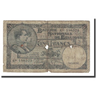 Billet, Belgique, 5 Francs, 1938, 1938-04-15, KM:108a, TB+ - 5 Francs