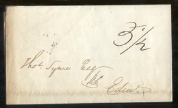 OLD LETTER 1832 FROM HADDINGTON TO EDINBURGH (PREF90) - ...-1840 Precursores