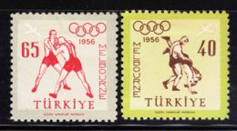 Turkey 1956 Olympic Games Mi#1490-1491 Mint Hinged - Nuovi