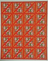 USSR Russia 1990 Sheet Happy New Year 1991 Celebrations Christmas Xmas Triangle Penguin Santa Stamps MNH Mi 6153 Folded - Full Sheets