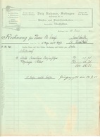SOLINGEN Rechnung 1911 Deko " Fritz Rahmer BÜRSTEN- PINSEL- Zündhölzerfabrik " - Droguerie & Parfumerie