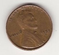 UNITED STATES OF AMERICA - USA - ONE CENT (1953) - LINCOLN - 1909-1958: Lincoln, Wheat Ears Reverse