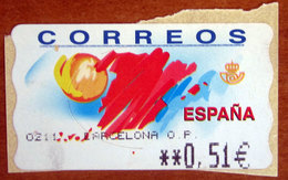 SPAGNA Etichetta ATM 0,51 Barcellona O.p. - Nuovo - Dienstmarken