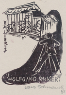 Ex Libris Wolfgang Rickert - Hans Schmandt (1920-1993) Gesigneerde Houtsnede - Ex-libris