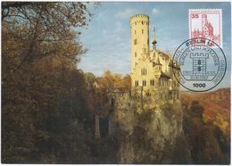 Germany Deutschland 1982 Maximum Card, Burgen Und Schlösser, Dauerserie, Schloss Lichtenstein Castle, Berlin - 1981-2000