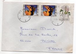 Belgique--1975--lettre De Wepion Pour Poitiers-(France) .cachets...composition De Timbres (anges + Fleur ) - Cartas & Documentos