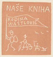 Ex Libris Naše Kniha Rodina Wastlovic - V. Janák (lino, 1940) - Ex-libris