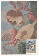 Carte Maximum  Musique Peinture San Marin 1988 Mandoline - Brieven En Documenten