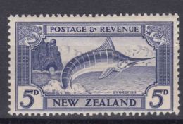 New Zealand 1935 Fish Swordfish Marlin Mi#196 Mint Hinged - Neufs