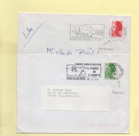 2 Enveloppe AVEC TIMBRES Liberté De Delacroix Fortement Décentrés - Oblitérés