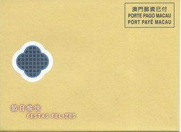 MACAU 2017 CHRISTMAS GREETING CARD & POSTAGE PAID COVER - Enteros Postales