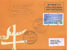 MACAU 2009 LUNAR YEAR OF THE OX GREETING CARD & POSTAGE PAID COVER FIRST DAY USAGE - Enteros Postales