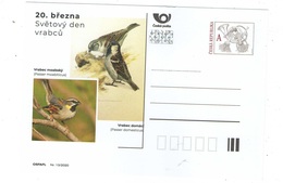 Czech Republic 2020 - World Sparrows Day, Special Postal Stationery ( Postcard ), MNH - Sparrows