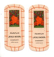 2 CARTES PARFUMÉES . PARFUM " JOLI SOIR " . CHERAMY PARIS - Réf. N°10162 - - Non Classificati