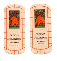 2 CARTES PARFUMÉES . PARFUM " JOLI SOIR " . CHERAMY PARIS - Réf. N°10163 - - Unclassified
