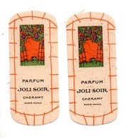 2 CARTES PARFUMÉES . PARFUM " JOLI SOIR " . CHERAMY PARIS - Réf. N°10164 - - Non Classés