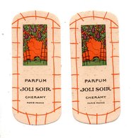 2 CARTES PARFUMÉES . PARFUM " JOLI SOIR " . CHERAMY PARIS - Réf. N°10165 - - Non Classés