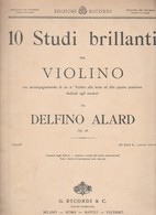 Spartito 10 Studi Brillanti Per Violino - DELFINO ALARD - G. RICORDI & CO. - Opern