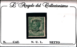 93527) ITALIA- 2 C. Su 5 C. Emissioni Ordinarie Sopras. Pechino E In Moneta Cinese (centesimi O Dollari) - 1918-MLH* - Peking