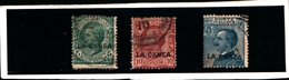 93545) ITALIA-Emissioni Ordinarie Soprastampate La Canea - Dicembre 1907- 3 VALORI  -USATI - La Canea