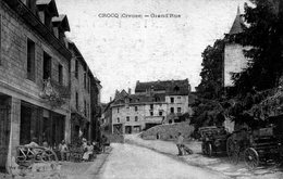 Crocq. Grand'Rue. (Animée,café - Crocq