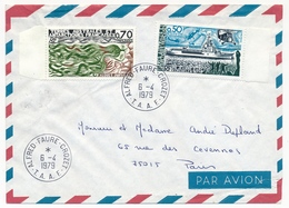 TAAF - Env. Aff  0,70 Algues + 0,50 PH Jeanne D'Arc - Obl Alfred Faure Crozet 6/4/1979 - Briefe U. Dokumente