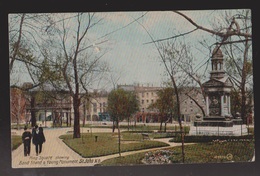 King Square Showing Band Stand & Young Monument, St. John NB - 1910s - Unused - Some Wear - St. John