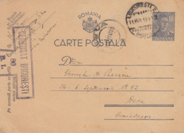 KING MICHAEL, CENSORED BUCHAREST NR 80/B1, WW2, PC STATIONERY, ENTIER POSTAL, 1944, ROMANIA - World War 2 Letters