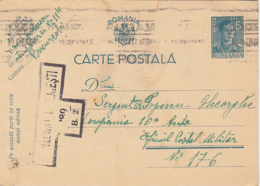 KING MICHAEL, CENSORED BUCHAREST NR 289/B2, WW2, PC STATIONERY, ENTIER POSTAL, 1942, ROMANIA - World War 2 Letters