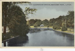 Postcard The Lake From Suspension Bridge Wardown Park Luton PU 1946 My Ref  B14039 - Andere & Zonder Classificatie