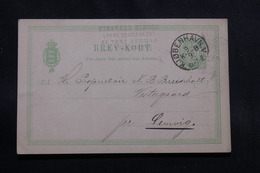 DANEMARK - Entier Postal De Copenhague Pour Lemvig En 1893 - L 56362 - Interi Postali