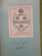 Ex-libris Héraldique XIXème - Angleterre - JOHN PEARSON - Devise "SOL ET SCUTUM DEUS" - Exlibris