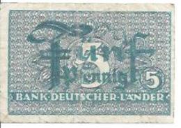 GERMANY FED. REP.  P11 5 PFENNIG 1948 VF BANK DEUTSCHE LANDER - 5 Pfennig