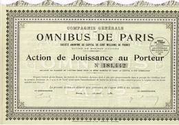 - Titre Ancien - Compagnie Générale Des Omnibus De Paris Sté Anonyme  -  Titre De 1930 N°181442 - Transporte