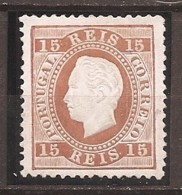 Portugal, 1870/6, # 38 E Dent. 12 3/4, Tipo I, Papel Porcelana, MH - Ungebraucht