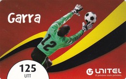 Angola, AO-UNI-REF-?, Unitel 125 UTT, Garra, Football, 2 Scans.  Expiry : 2013/12/31 - Angola