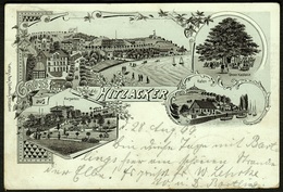 HITZACKER Elbe B Lüchow-Dannenberg 1899 1a S/w 4-geteilte LITHO  " Stadtansichten " - Hitzacker
