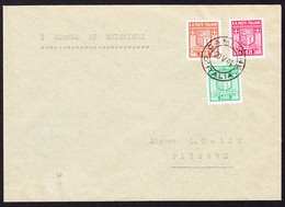 1944 Campione Giorno Di Emissione (FDC) 3 Werte Auf Brief Nach Bissone. Links Unten Minimer Fleck. - Sonstige & Ohne Zuordnung