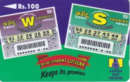 (36SRLB) TARJETA DE SRY LANKA DE Rs.100 DEVELOPMENT LOTTERY - Sri Lanka (Ceylon)