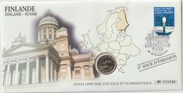 FINLANDE - 8 FDC PHILATELIE ET NUMISMATIQUE  - 1€ - 2€ X 7 - 2003/2012 - Finlandía