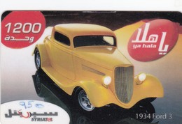 Syria, SYR-P-111Aa,  1200 Units, Classical Cars, 1934 Ford 3,  2 Scans.  Exp. : 31.12.2008 - Syrie