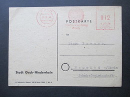 Bizone 8.1948 Postkarte Freistempel Stadtverwaltung Goch Nach Neuwied Betreff Trümmergrundstücke / Reinigung - Briefe U. Dokumente