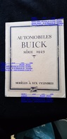 Couverture Carton Publicitaire Voiture Automobile Américaine Automobiles BUICK 1923 Modèles 6 Cylindres GENERAL MOTORS - Plaques En Carton