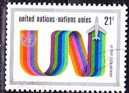 UN New York - „UN“ Als Kondensstreifen (MiNr: 248) 1972 - Gest Used Obl - Gebraucht