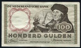 :Netherlands  -  100 Gulden 1953 'Erasmus' 2-2-1953 - 100 Gulden