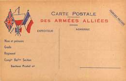 210320 - MILITARIA GUERRE 1939 45 FM Illustration 3 Drapeaux ARMEES ALLIEES - Storia Postale