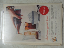 Affiche Publicitaire Coca Cola 25 Cm Sur 16  ( Bouteille ) 1955 Copyright / Reclamaffiche Cola - Manifesti Pubblicitari