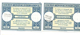 Coupon-réponse France - 2 X 0,70 F Ou Nouveau Franc - Modèle Lo 17 - Challes-les-eaux Savoie - IRC CRI IAS - Antwoordbons